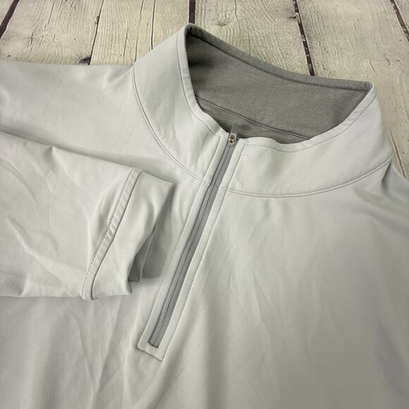 Peter Millar 1/4 Zip Sweatshirt‎ Mens XXL Grey Pullover Golf High Neck Minova - Picture 1 of 13